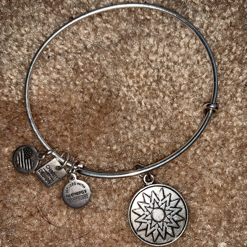 Alex and Ani silver sun bracelet